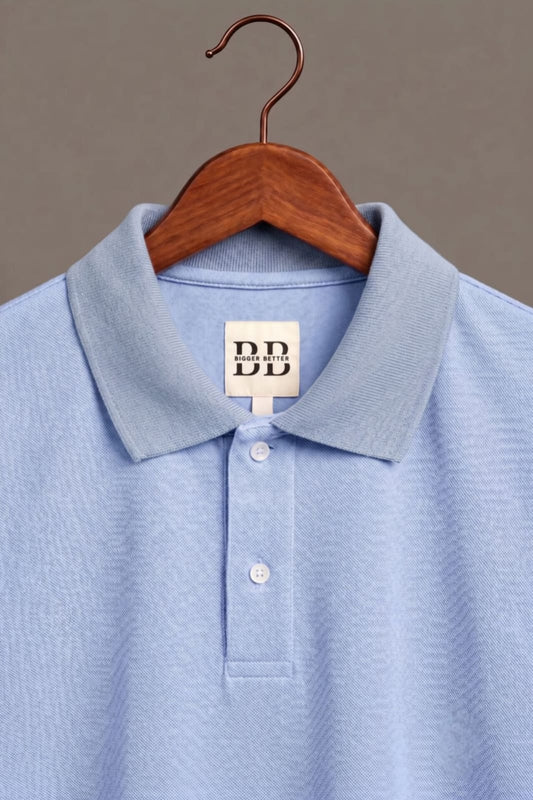 Azure Mist Classic Polo (Premium Cotton Blend)
