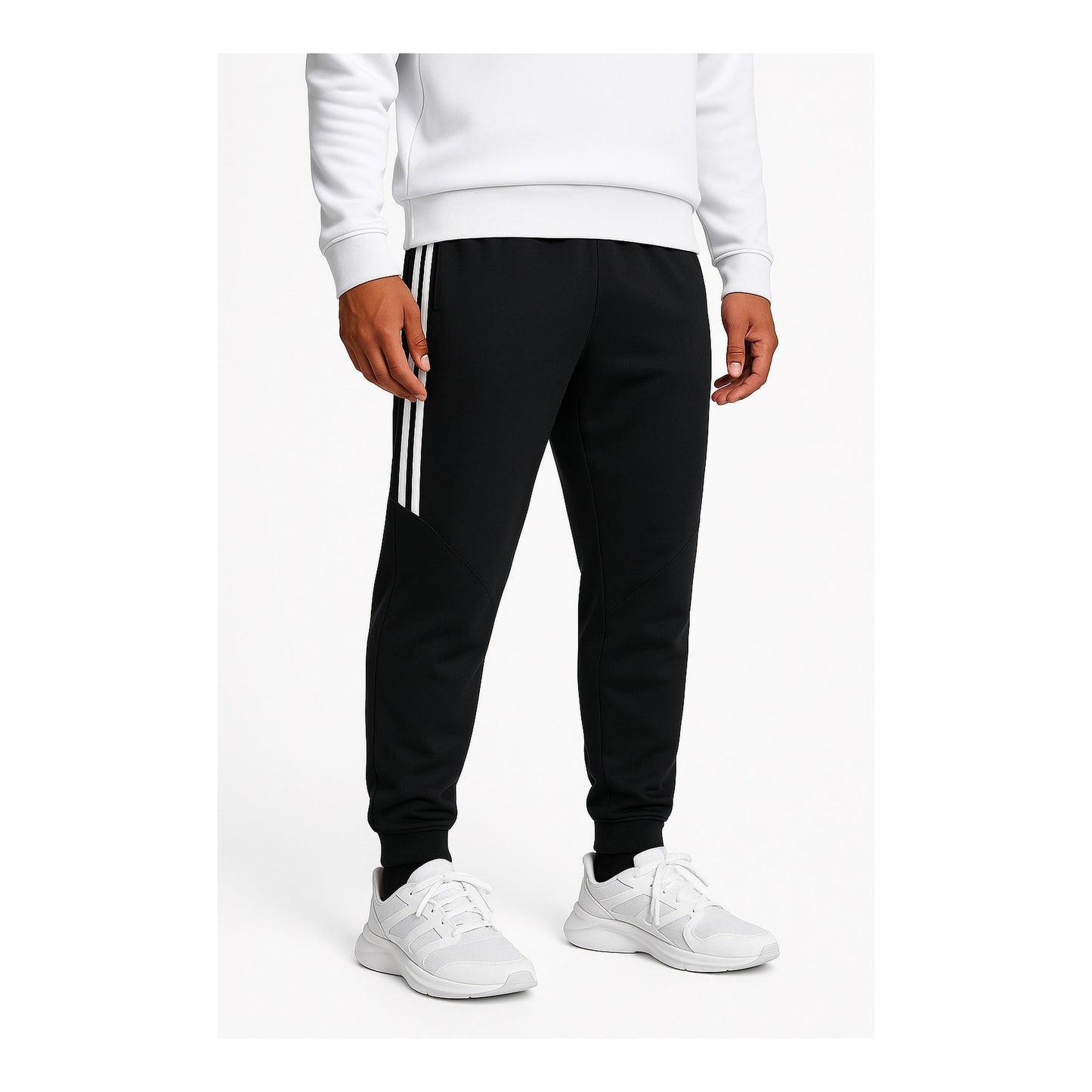 Premium Black Half Striped Track Pants/Lower from XXL to 12XL