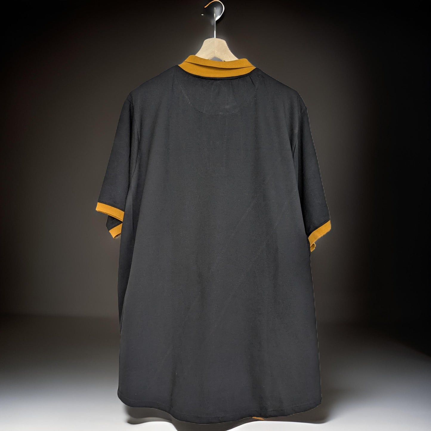 Black and Mustard Premium Cotton Polo T-Shirt