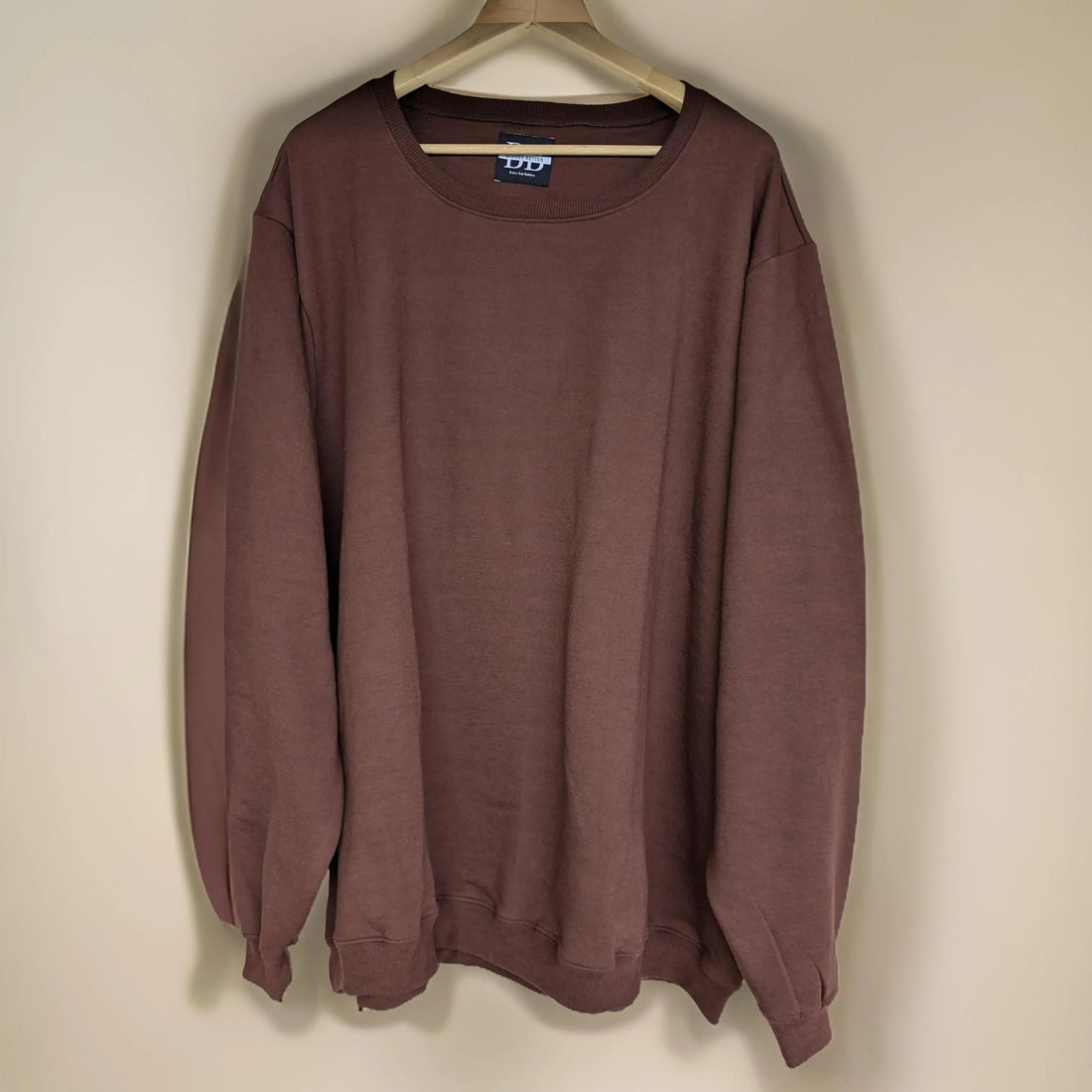 Winter Brown Fleece Sweatshirt shown from the front for a plus size winter layering guide