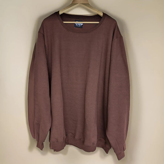 Winter Brown Fleece Sweatshirt shown from the front for a plus size winter layering guide