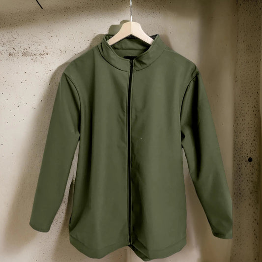 Deep khaki jacket for a men's clothing colour matching guide