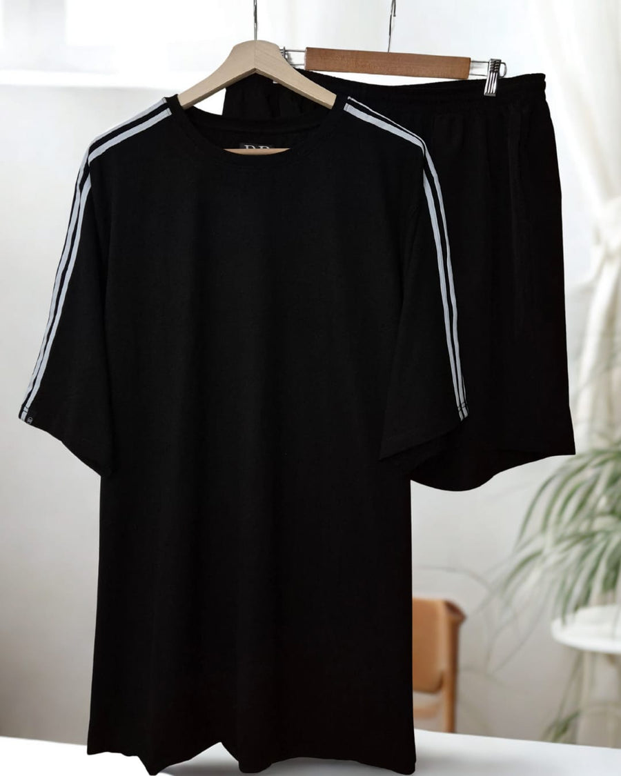 Velocity Track-Stripe Cotton Co-ord Set