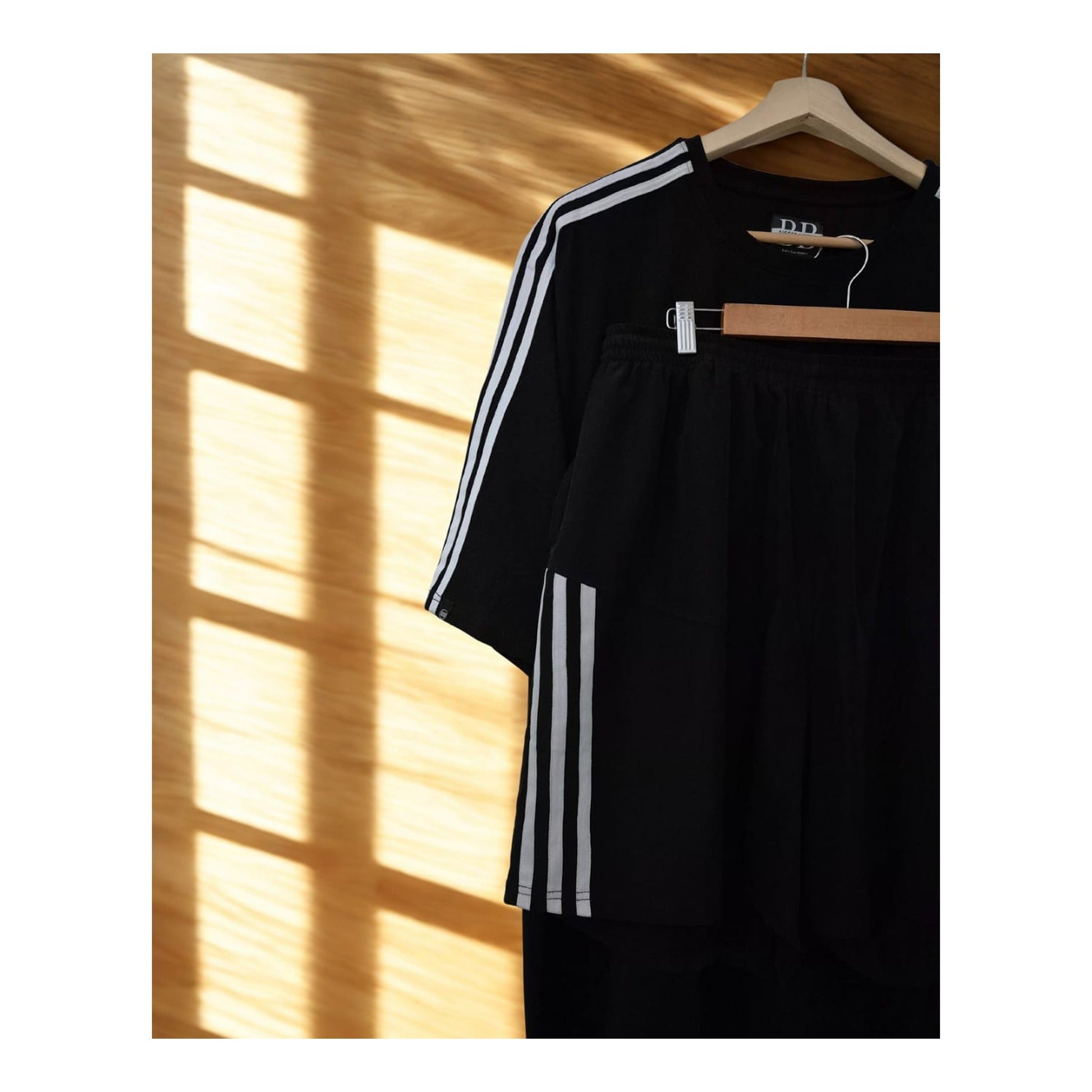 Velocity Track-Stripe Cotton Co-ord Set 