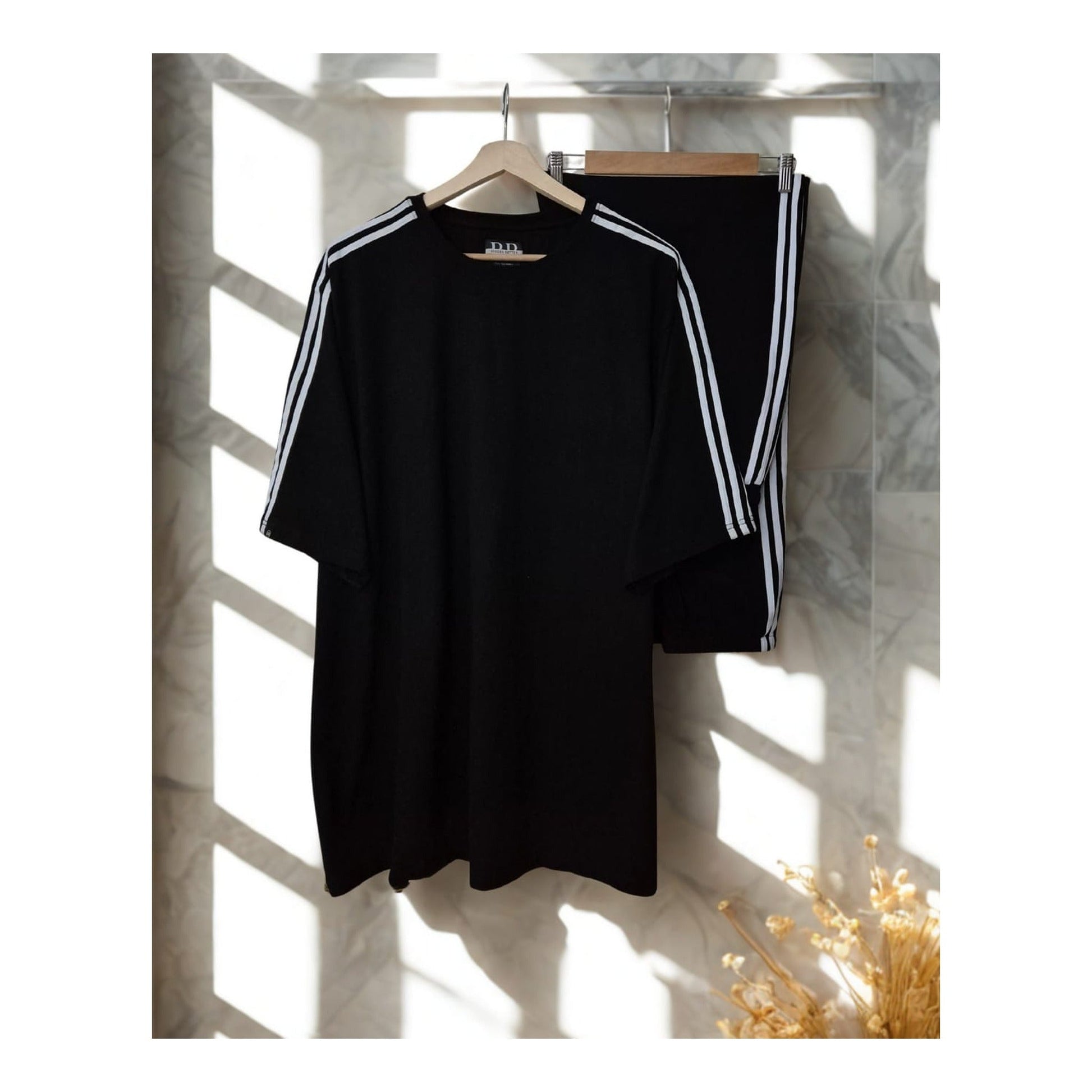 Velocity Track-Stripe Cotton Co-ord Set 