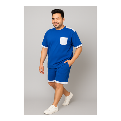 Blue and White Stripe Cotton Co-ord Set 