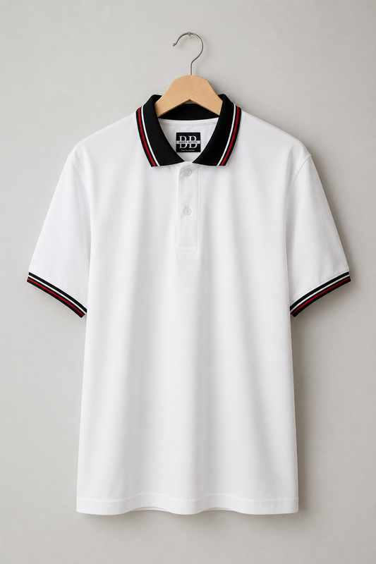 Riviera Tipped Collar Polo (Premium Cotton Blend) 