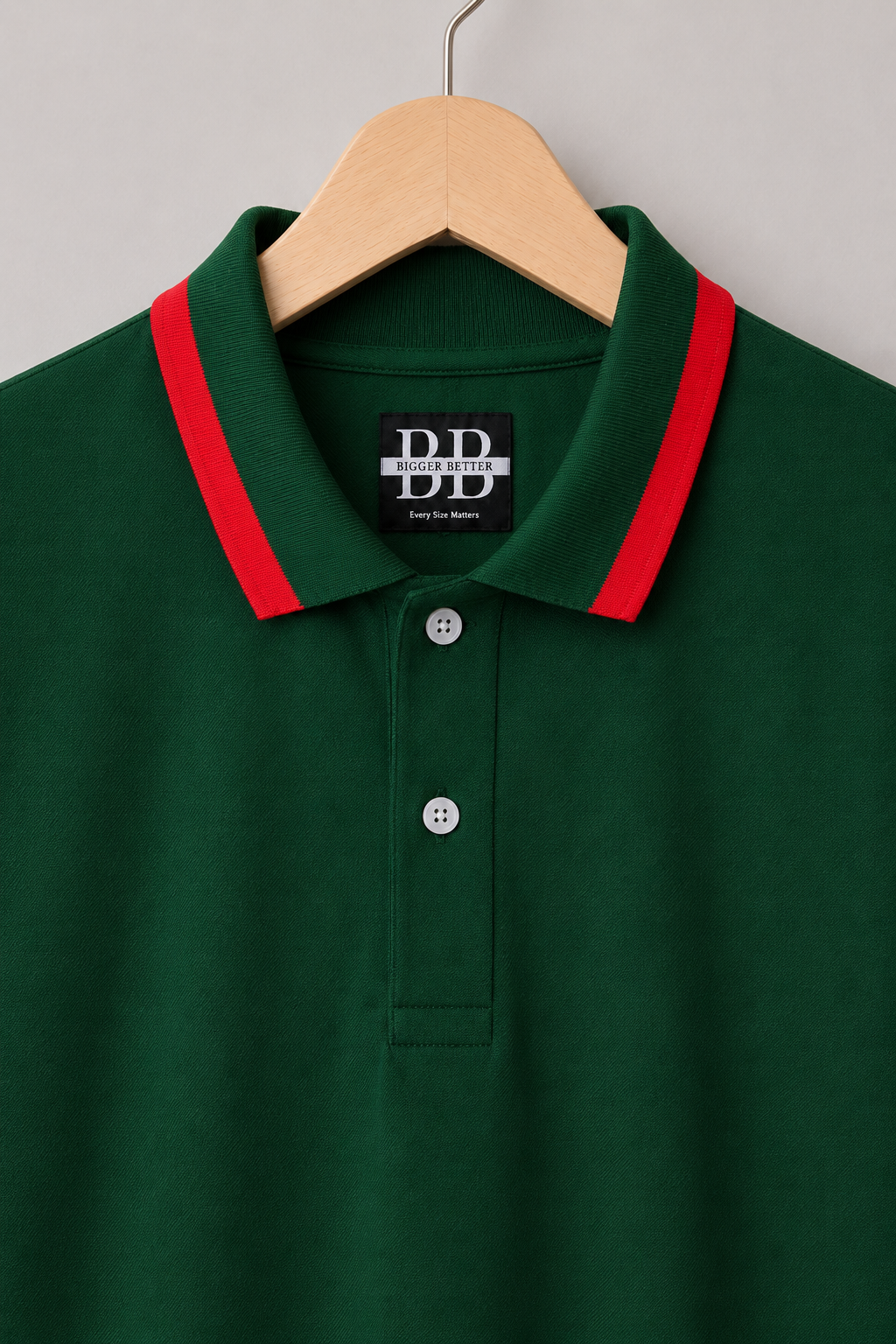 The Luxe Forest Striped Collar Polo Tshirt
