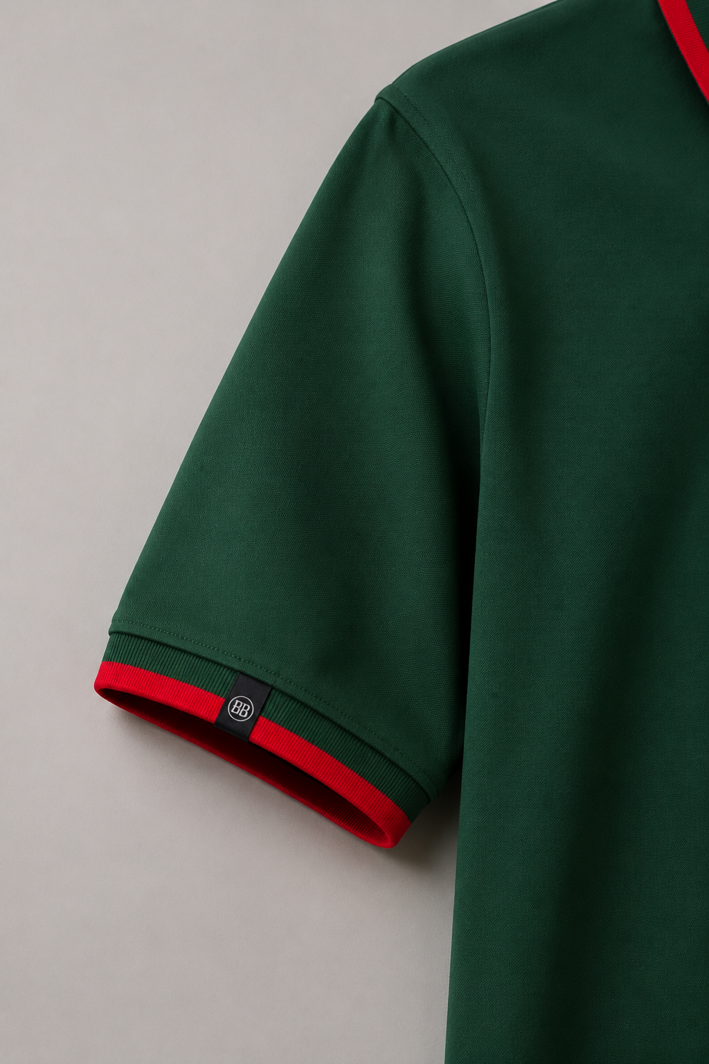 The Luxe Forest Striped Collar Polo Tshirt 