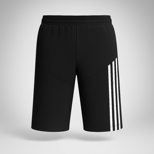 Black Striped Gym Shorts 