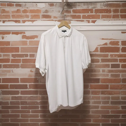 Premium White Half Sleeved Polo Tshirt - Bigger Better