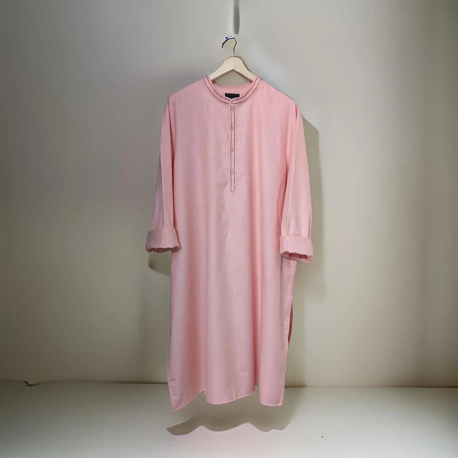 Soft Pink Premium Cotton Ethnic Kurta