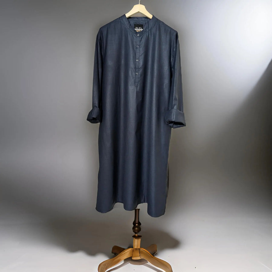 Royal Blue Premium Cotton Ethnic Kurta