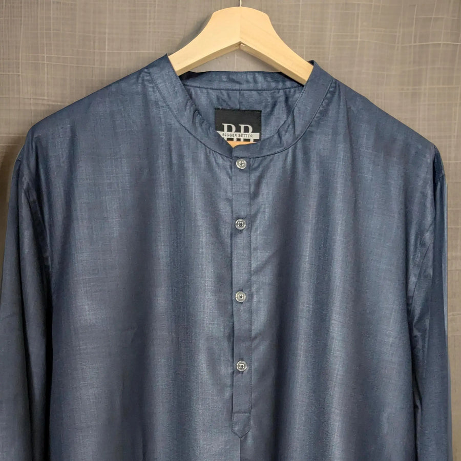 Royal Blue Premium Cotton Ethnic Kurta