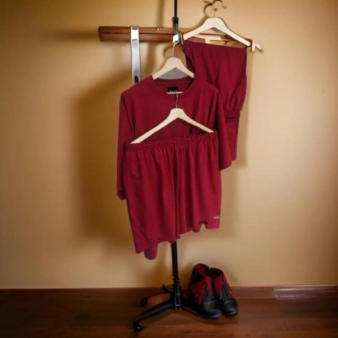 Premium Maroon Co-ords Set (Cotton)_Polo_Tshirts_Pant_Gym_Kurtas_Co-ords_Shorts_Joggers - Sizes from 12XL_11XL_10XL_9XL_8XL_7XL_6XL_5XL_4XL_3XL_2XL_XL.