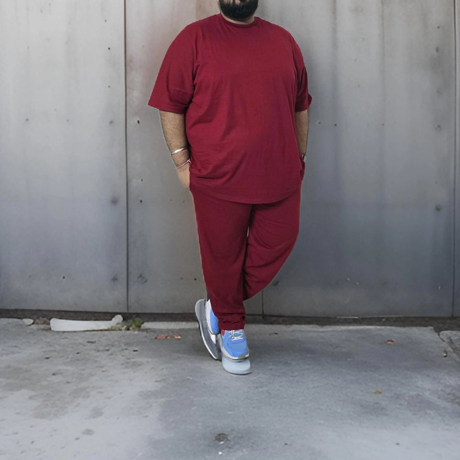 Premium Wine-red (Maroon) Cotton Lower/Jogger (100% Cotton) from XXL to 12XL
