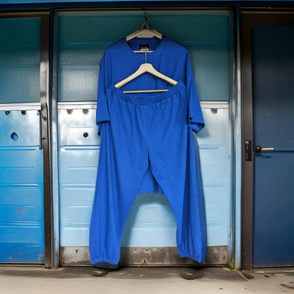 Premium Vibrant Blue Co-ords Set (Cotton)_Polo_Tshirts_Pant_Gym_Kurtas_Co-ords_Shorts_Joggers - Sizes from 12XL_11XL_10XL_9XL_8XL_7XL_6XL_5XL_4XL_3XL_2XL_XL.