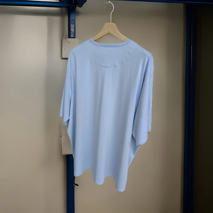 Sky Blue Cotton Sweatshirt Half Sleeve (100% Cotton)