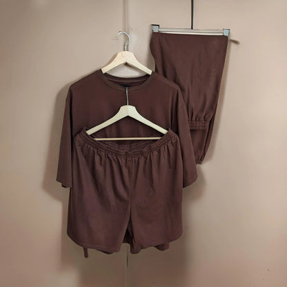 Premium Chocolate Brown Co-ords Set (Cotton)_Polo_Tshirts_Pant_Gym_Kurtas_Co-ords_Shorts_Joggers - Sizes from 12XL_11XL_10XL_9XL_8XL_7XL_6XL_5XL_4XL_3XL_2XL_XL.