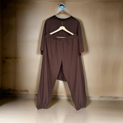 Premium Chocolate Brown Co-ords Set (Cotton)_Polo_Tshirts_Pant_Gym_Kurtas_Co-ords_Shorts_Joggers - Sizes from 12XL_11XL_10XL_9XL_8XL_7XL_6XL_5XL_4XL_3XL_2XL_XL.