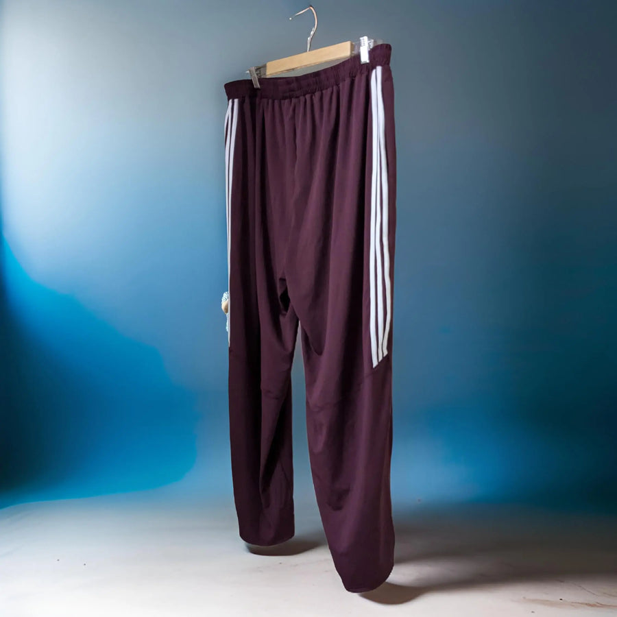 Maroon Striped Joggers/Track-pants