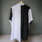 Black & White Block Half-Sleeved Polo T-Shirt