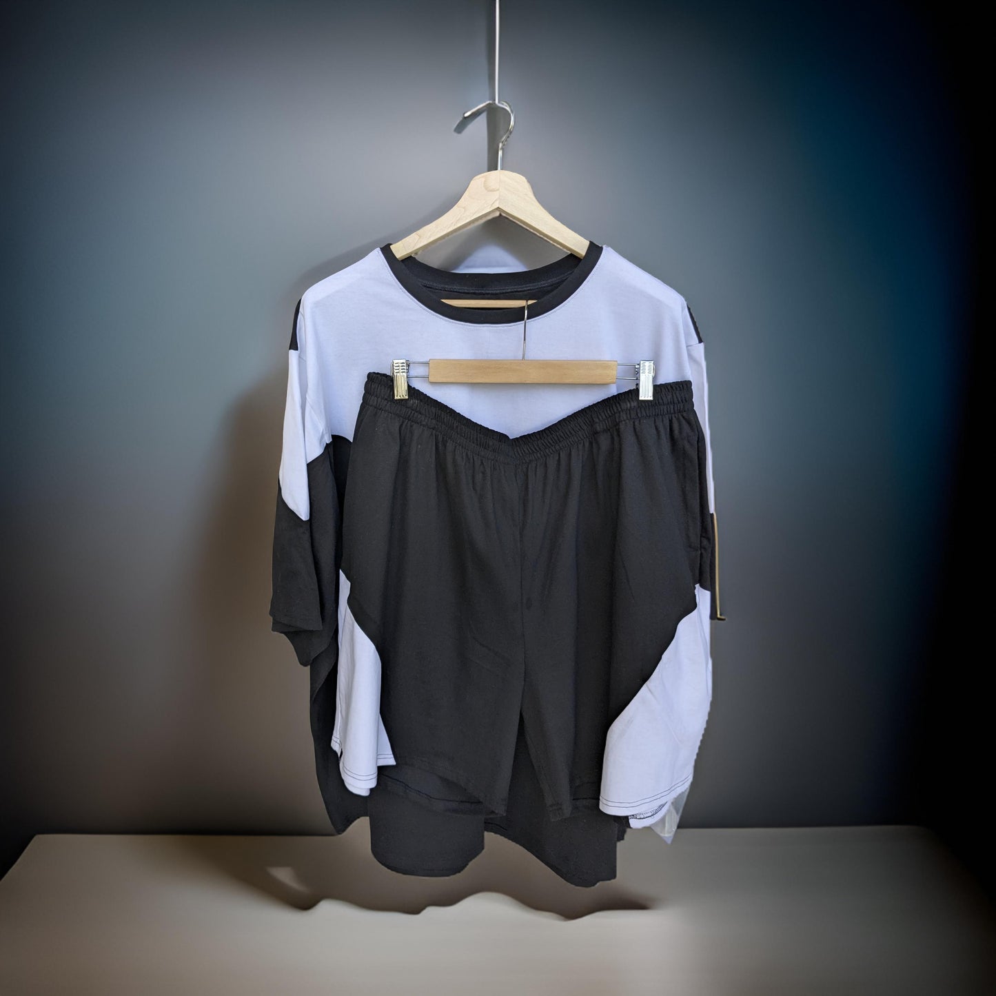 Black and White Premium Cotton Co-ord Set (Cotton)