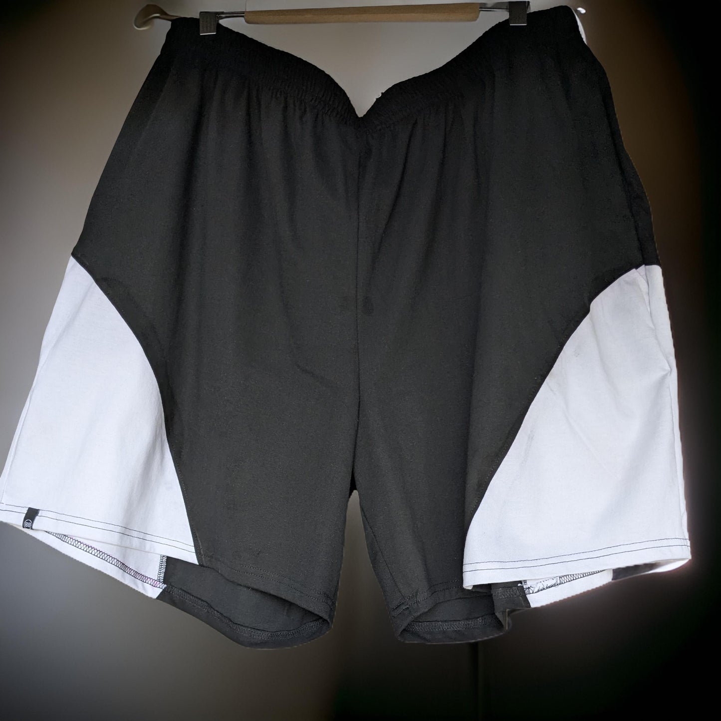 Black & White Cotton Shorts