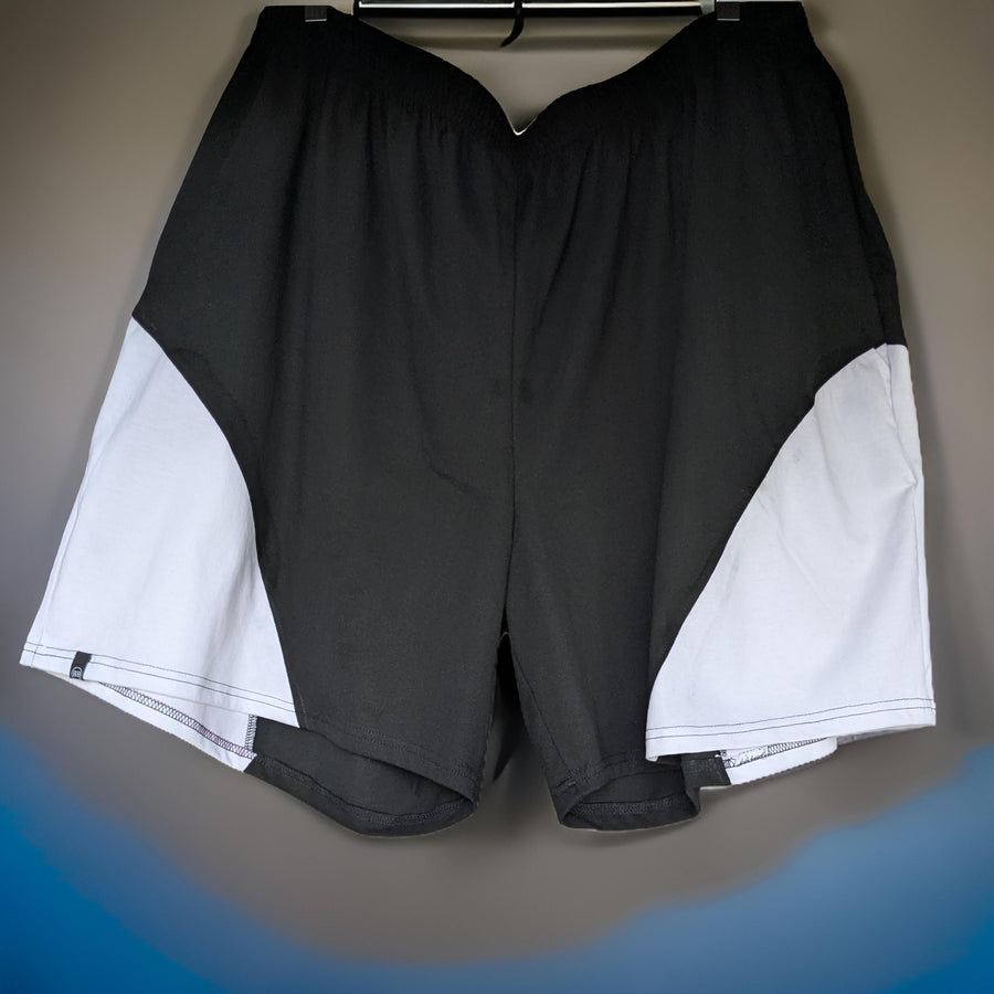 Black & White Cotton Shorts
