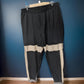 Black Jogger with Beige Stripe (Cotton)