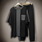 Black and Grey Block Style Premium Cotton Co-ord Set 