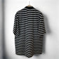 Black with white Stripes Cotton Polo T-shirt 