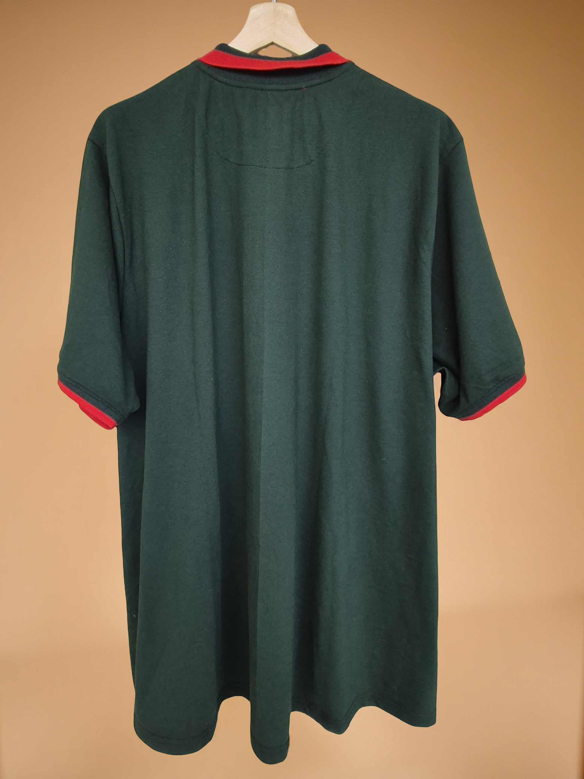 The Luxe Forest Striped Collar Polo Tshirt 