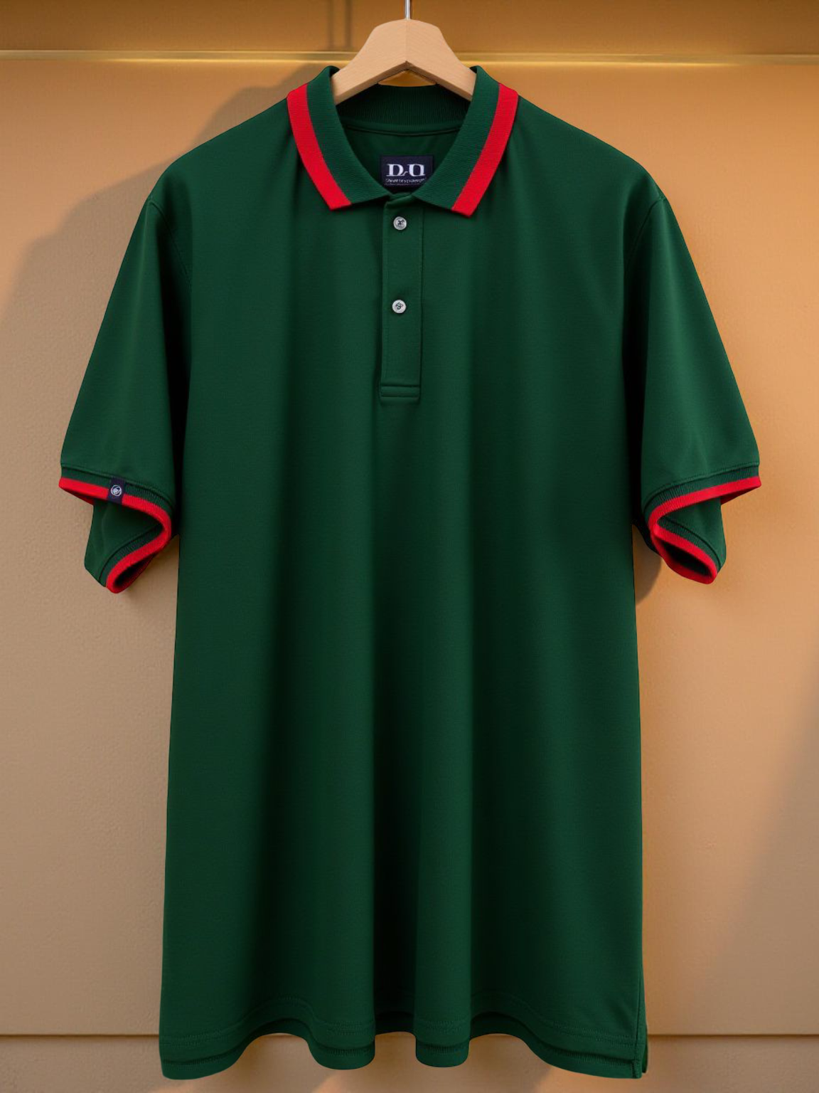 The Luxe Forest Striped Collar Polo Tshirt 