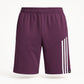 Maroon Striped Gym Shorts 