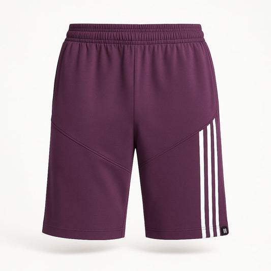 Maroon Striped Gym Shorts 