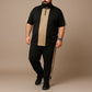 Beige & Grey Quarter Zip Co-ord Set (Cotton) 