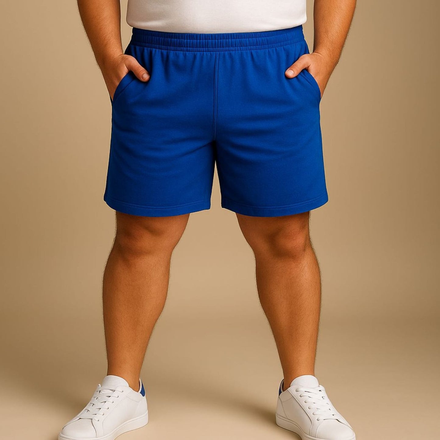 Vibrant Blue Cotton Shorts 