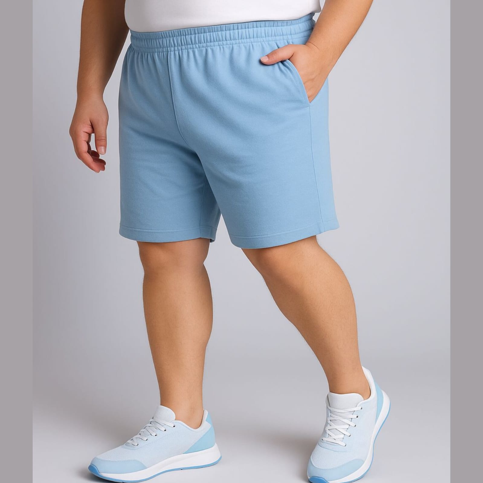 Sky Blue Cotton Shorts 