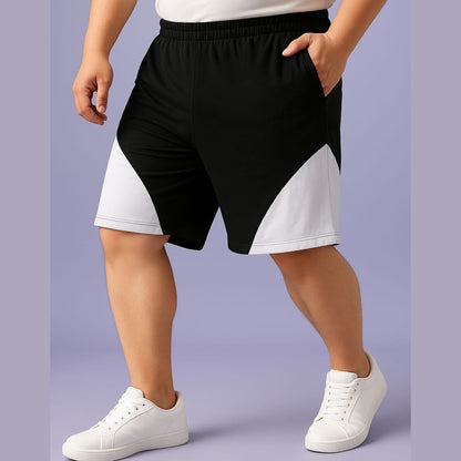 Black & White Cotton Shorts 