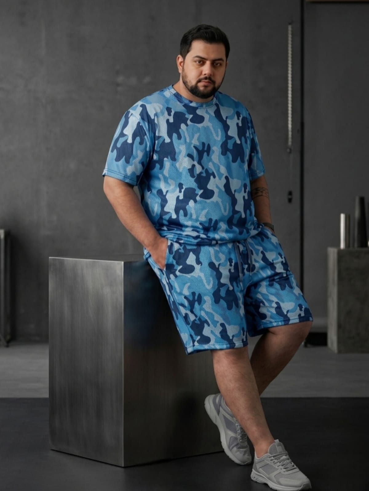 Nordic Blue Camouflage Co-ords Set (Dri-fit material) 