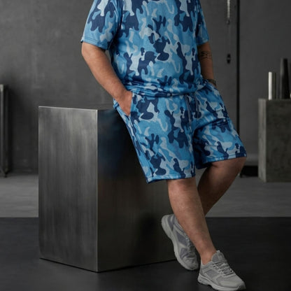 Nordic Blue Camouflage Dri-fit Shorts 