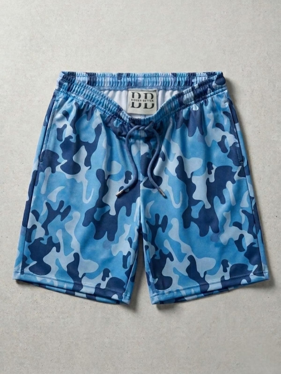Nordic Blue Camouflage Dri-fit Shorts