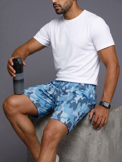 Nordic Blue Camouflage Dri-fit Shorts 