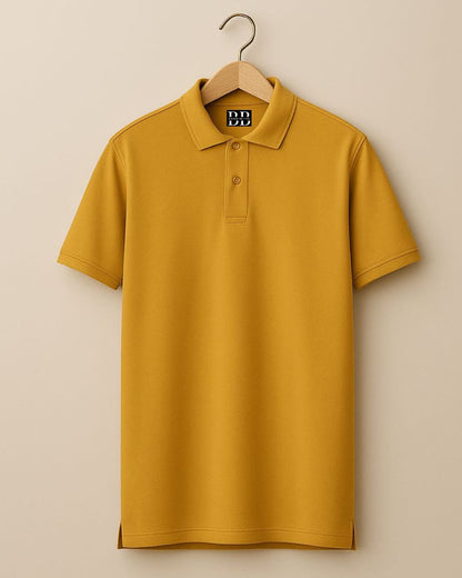 Mustard Yellow Polo Tshirt (Cotton Blend) 