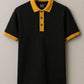 Black and Mustard Premium Cotton Polo T-Shirt 