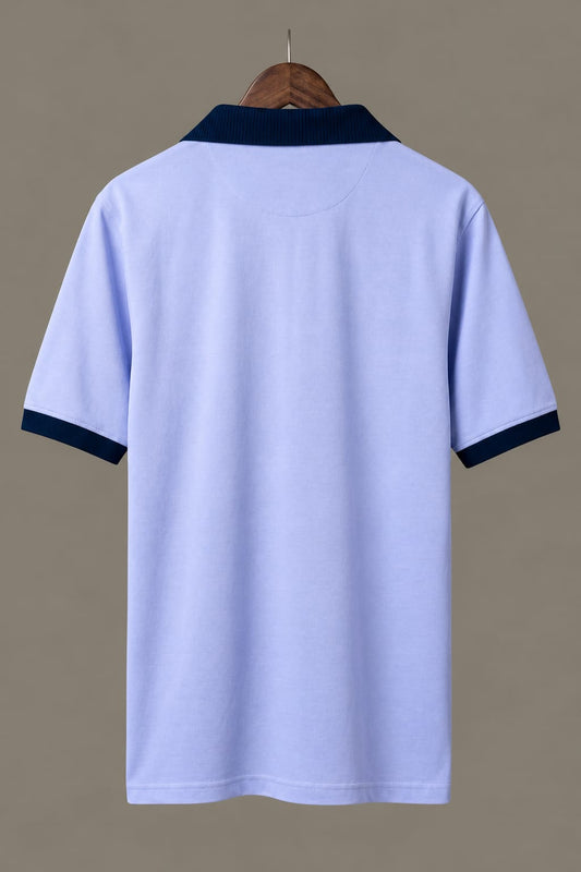 Belmont Blue Collar Polo (Premium Cotton Blend) 