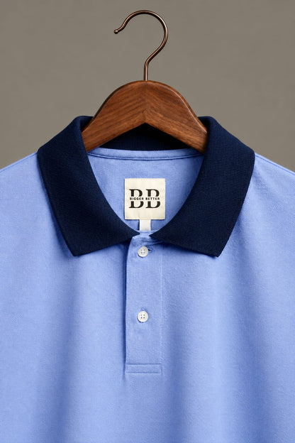 Belmont Blue Collar Polo (Premium Cotton Blend) 