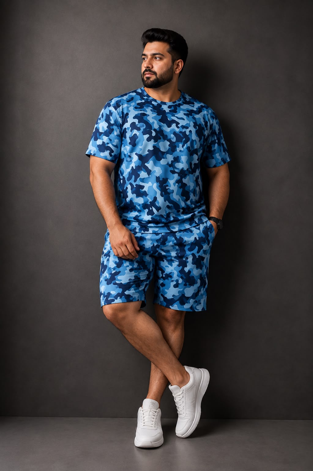 Nordic Blue Camouflage Co-ords Set (Dri-fit material) 