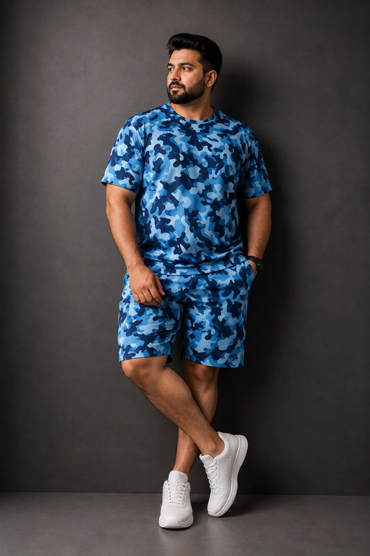 Nordic Blue Camouflage Co-ords Set (Dri-fit material) 